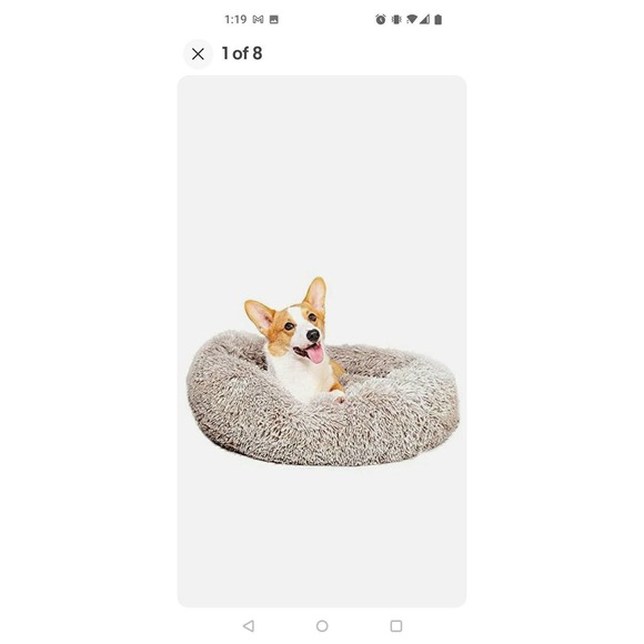 Calming Donut Dog Cuddler Pet Bed for Medium Pets